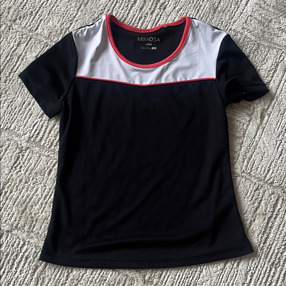 Mimosa - Black and White Women's Athletic Top, S, NWOT